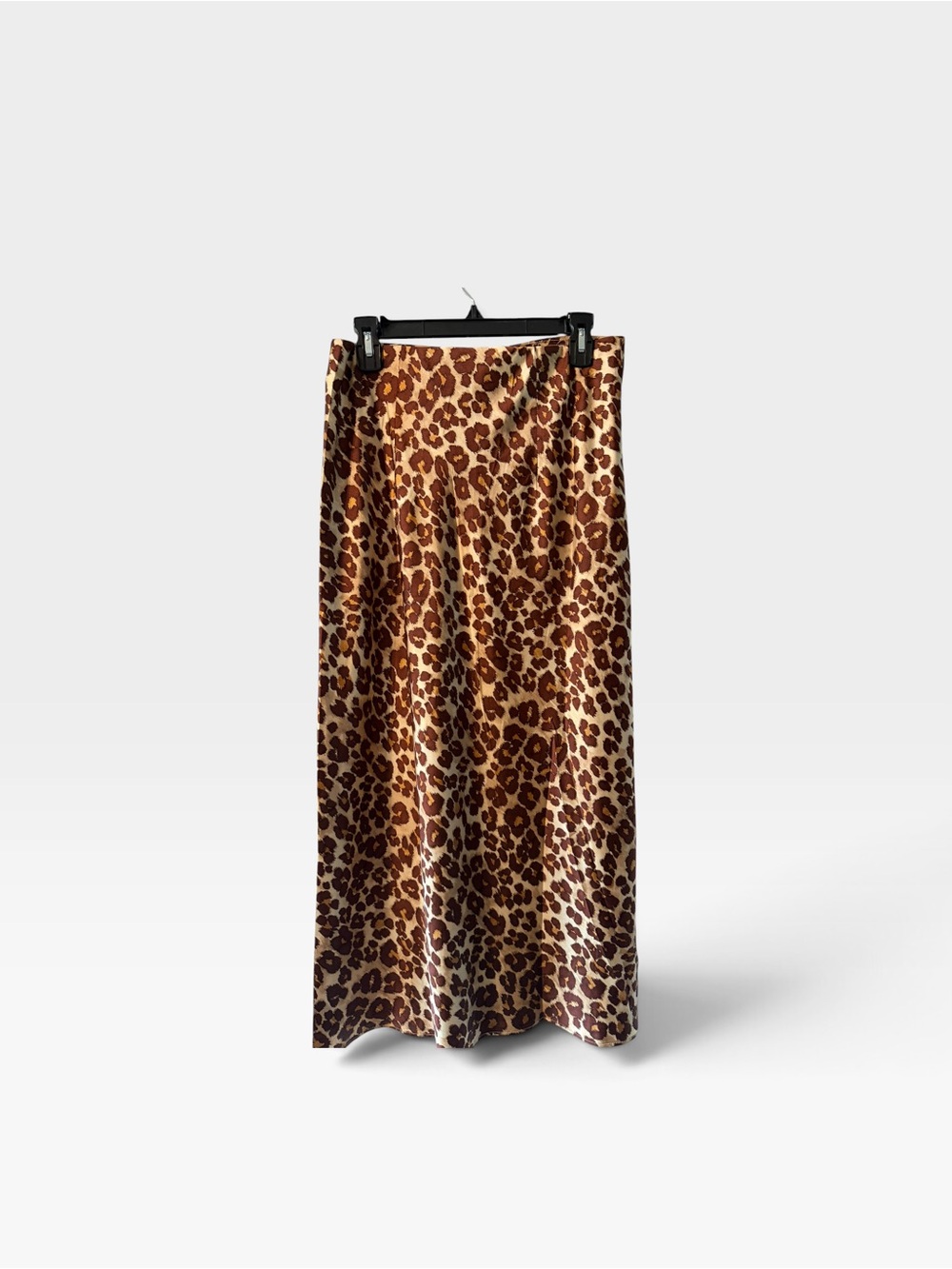 Mob Wife Leopard Ann Taylor Satin Maxi Skirt Size Medium